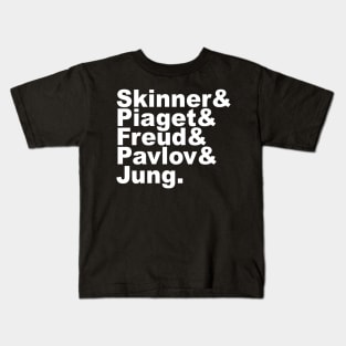 Famous Psychologists Funny Helvetica List Kids T-Shirt